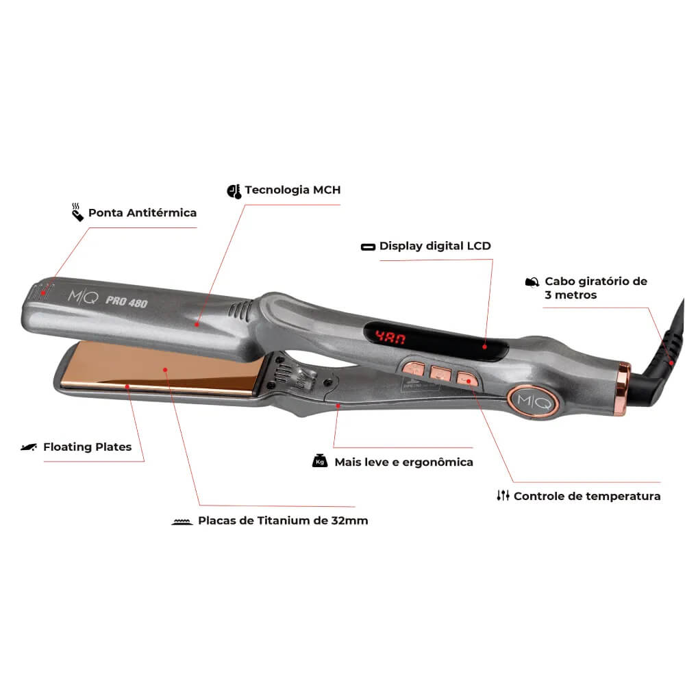 MQ Professional Steiltang speciaal keratine behandeling PRO 480
