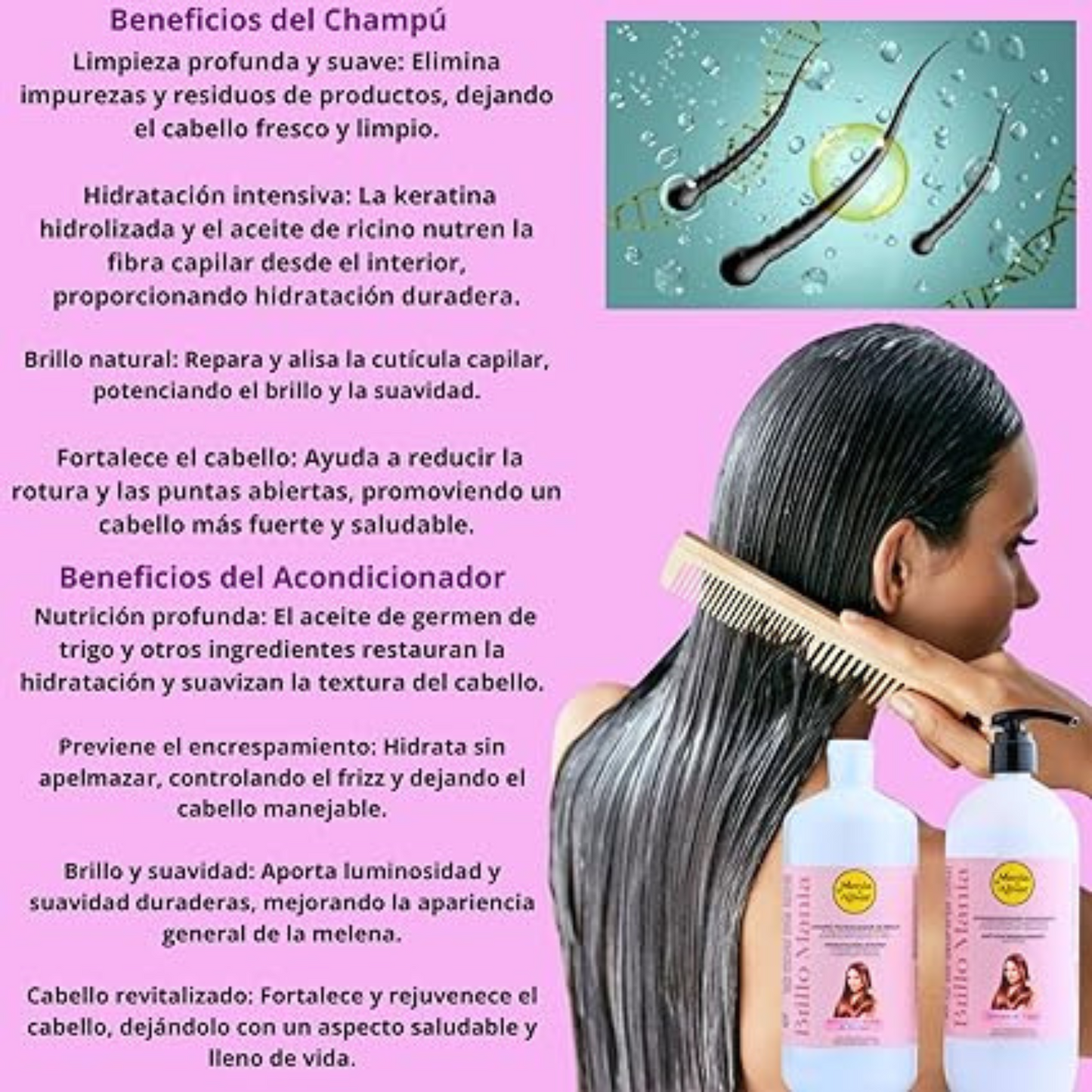 DUO Intense Hydration Shampoo + Conditioner with Castor Oil 1000ml