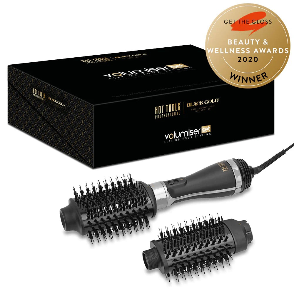 Hot Tools Professional - Volumiser Set Black Gold - Föhnborstel - 2-in-1 Föhnborstel